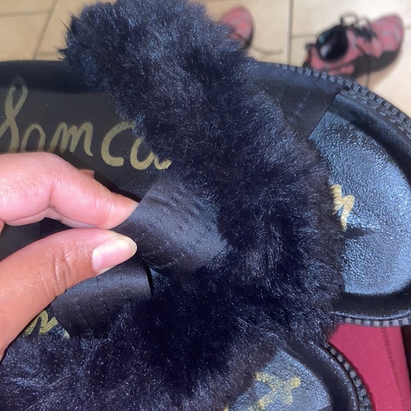 Women cross fur slides - Picture 3 of 4